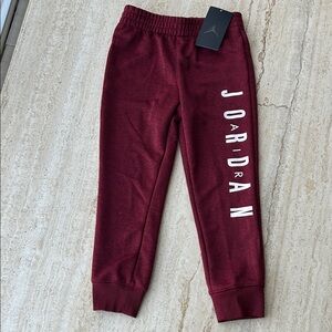 NEW 🆕 Nike Air Jordan Kids Burgundy Sweatpants size 5-6 years